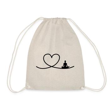 I love Yoga - Drawstring Bag - nature - Front