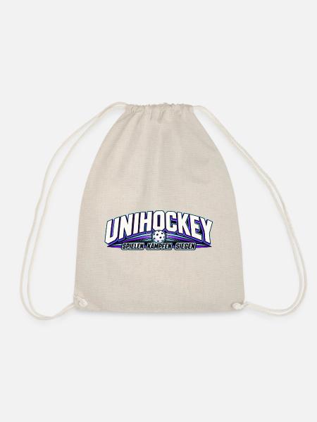 Unihockey NeonLogo Kraftvoll - Turnbeutel - Natur