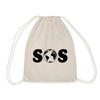 SOS – Erdüberlastungstag / Klimawandel (B / SVG) - Turnbeutel - Natur - Vorne