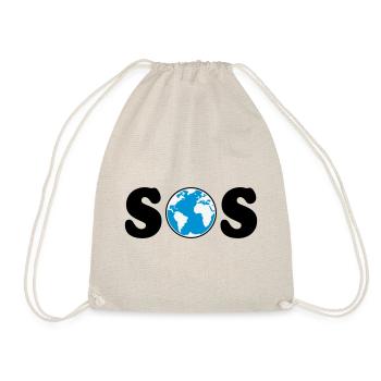 SOS – Earth Day / Klimawandel (B / 3C / SVG) - Turnbeutel - Natur - Vorne