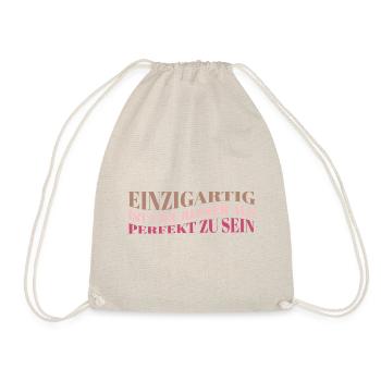 Unique is better than perfect - Drawstring Bag - nature - Front