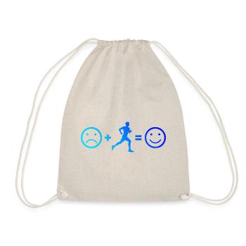 Geschenkidee für einen Running mit Running - Turnbeutel - Natur - Vorne