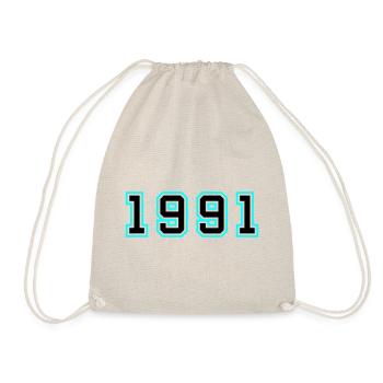 1991 Jahr Geburtstag - Turnbeutel - Natur - Vorne