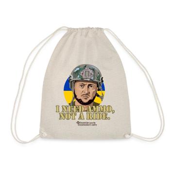 Zelensky Quote Ammunition Rideshare - Drawstring Bag - nature - Front