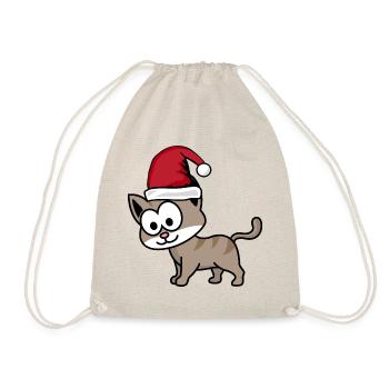 Cat Comic Christmas - Drawstring Bag - nature - Front