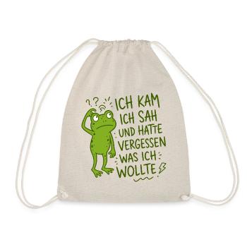 Ich kam ich sah und hatte vergessen was ich wollte - Turnbeutel - Natur - Vorne