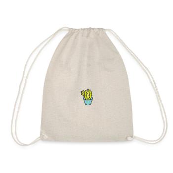 Small green cactus in pot - Drawstring Bag - nature - Front