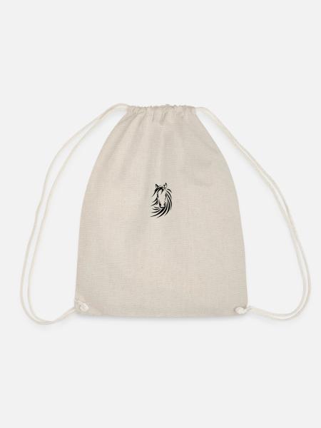 Pferde Hoodie, wir haben viele Pferdemotive - Turnbeutel - Natur