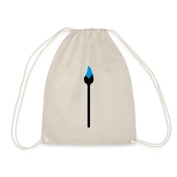 paint brush with paint - Drawstring Bag - nature - Front