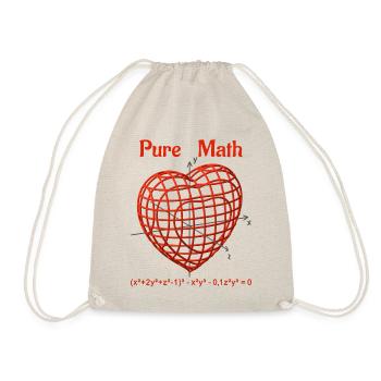 Herzfunktion 3D - Pure Math - Turnbeutel - Natur - Vorne