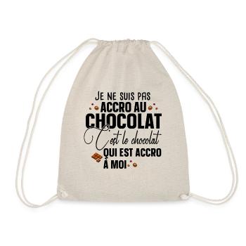 Chocolat Gourmand Choco Cadeau Humour Noël - Sac de sport léger - nature - Devant