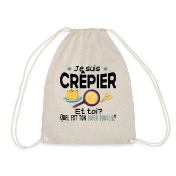 Crêpier Crêpe Super Pouvoirs Cadeau Humour Gaufre - Sac de sport léger - nature - Devant