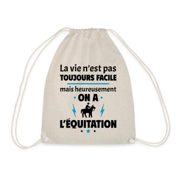 La vie n'est pas toujours facile, équitation - Sac de sport léger - nature - Devant