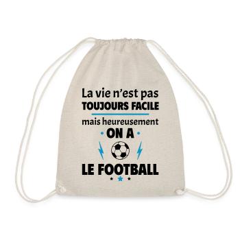 La vie n'est pas toujours facile, football - Sac de sport léger - nature - Devant