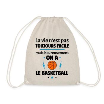 La vie n'est pas toujours facile, basketball - Sac de sport léger - nature - Devant