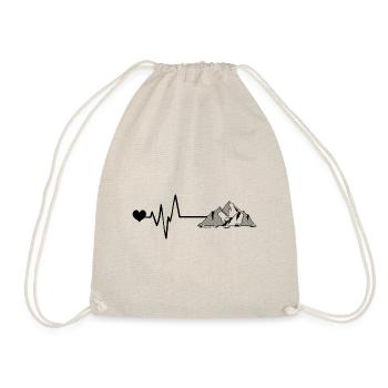 Mountains Heartbeat - Drawstring Bag - nature - Front