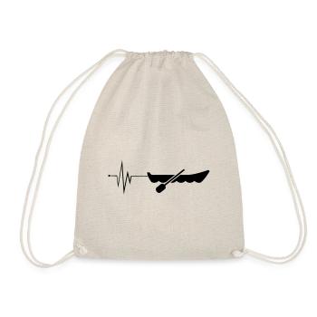 boot Symbol Puls - Turnbeutel - Natur - Vorne