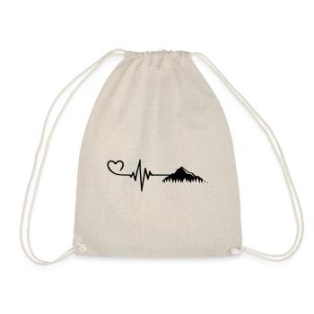 Mountain heartbeat - Drawstring Bag - nature - Front