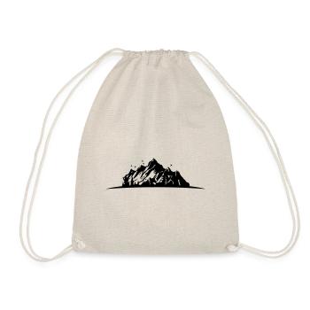Mountains Silhouette Nature Symbol - Drawstring Bag - nature - Front