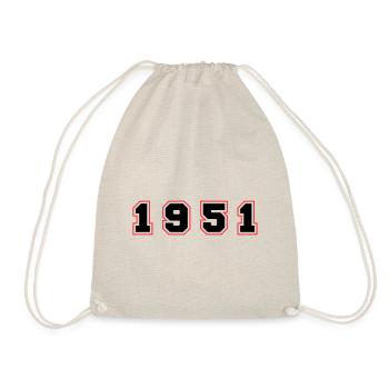 1951 Year Number - Drawstring Bag - nature - Front