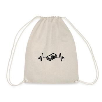 Money pulse silhouette - Drawstring Bag - nature - Front