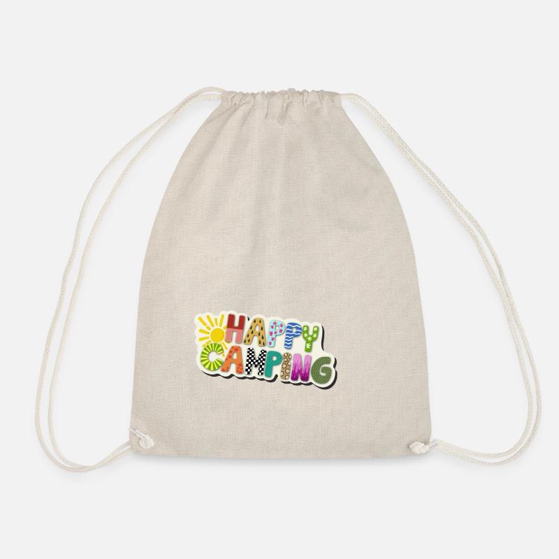 Happy Camping - Turnbeutel - Natur