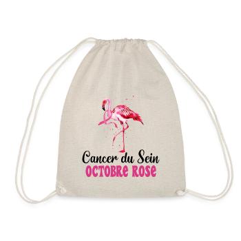 Flamant Rose Cancer Du Sein Octobre Rose - Sac de sport léger - nature - Devant
