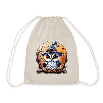 Owl wizard wizard, owl and hat - Drawstring Bag - nature - Front