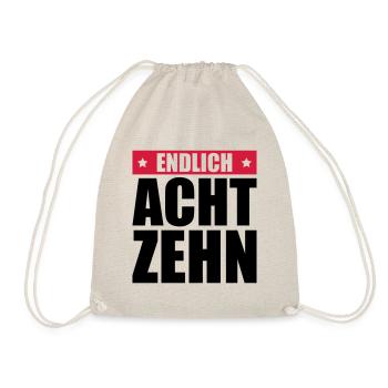 endlich 18 jahre - Turnbeutel - Natur - Vorne