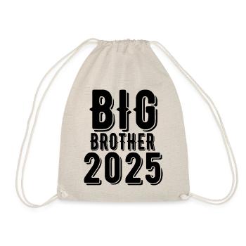 Großer Bruder 2025, ich werde ein großer Bruder - Turnbeutel - Natur - Vorne