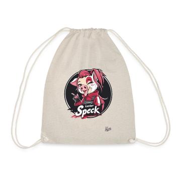 Anime-Schwein Maskottchen und Lecker Speck - Turnbeutel - Natur - Vorne