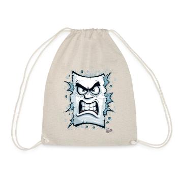 Angry face made of paper - Drawstring Bag - nature - Front