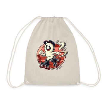 Smelly little ghost on roller skates - Drawstring Bag - nature - Front