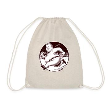 Chubby retro homme en train de courir - Sac de sport léger - nature - Devant