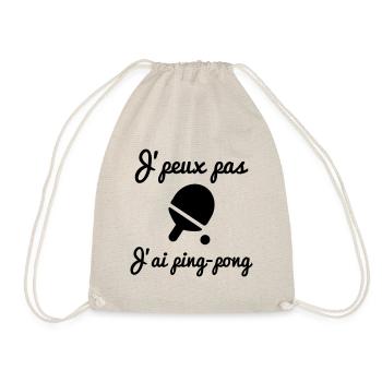 J'peux pas j'ai ping-pong - Sac de sport léger - nature - Devant