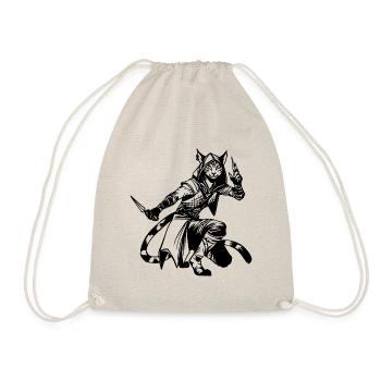 Tabaxi Rogue RPG Game - Drawstring Bag - nature - Front