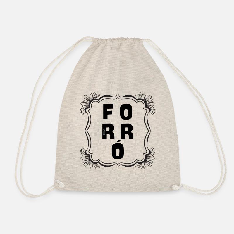 Forro Dance Logo in Black - Drawstring Bag - nature