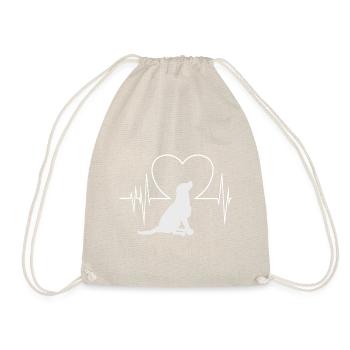 For dog lovers, dog trainers - Dog Love - Drawstring Bag - nature - Front