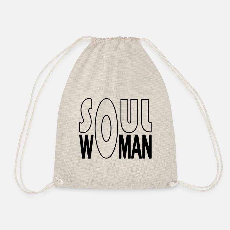 Soul Woman in black - Drawstring Bag - nature