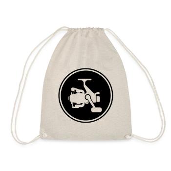 Fishing reel symbol icon - Drawstring Bag - nature - Front