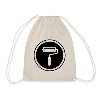 Painter Silhouette icon - Drawstring Bag - nature - Front