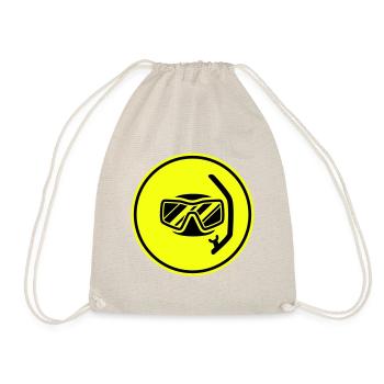 Diving goggles circle icon - Drawstring Bag - nature - Front
