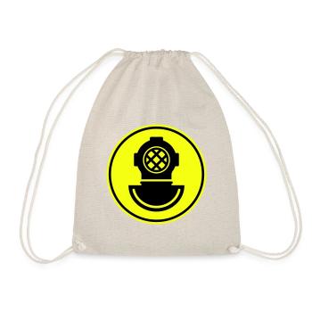 Diver helmet apnea - Drawstring Bag - nature - Front