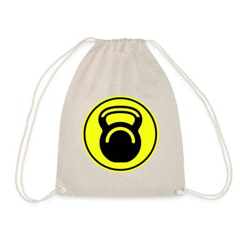 Hantel gewichte icon - Turnbeutel - Natur - Vorne