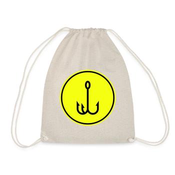 Fishing hook angler icon - Drawstring Bag - nature - Front
