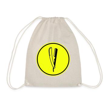 Shave Barber logo icon - Drawstring Bag - nature - Front