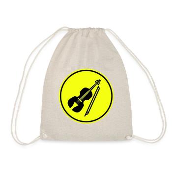 Violin Icon symbol - Drawstring Bag - nature - Front
