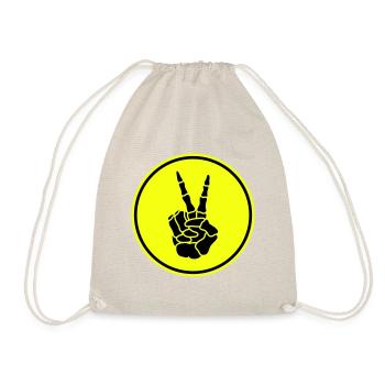 Hand frieden skelett - Turnbeutel - Natur - Vorne