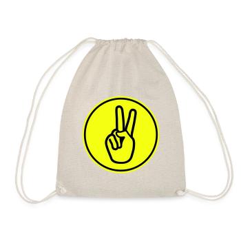 Hand Peace - Turnbeutel - Natur - Vorne