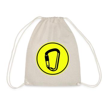 Climbing equipment carabiners - Drawstring Bag - nature - Front